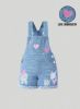 Picture of Baby Girl Casual Sweet Heart-Embroidered Denim Jumper