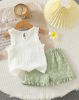 Picture of SHEIN Vintaside Kids Baby Girl Sweet Jacquard Vest & Shorts Set