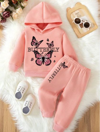 Picture of Baby Girl Set Letter & Butterfly Print