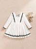 Picture of Toddler Girl Vintage Minimalist College-Style Knit Dress