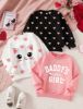 Picture of SHEIN Baby Girl Set Sweet Cats & Hearts Print