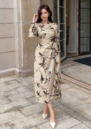 Picture of DAZY Women's Valentine's Print Wrap Midi Dress