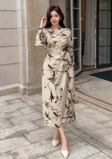 Picture of DAZY Women's Valentine's Print Wrap Midi Dress