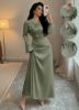 Picture of Almamuse Elegant Tailored Maxi Dress with Deep Neckline