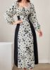 Picture of Modelyn Women's Maxi Dress with Allover Butterfly Print & Lantern Sleeves