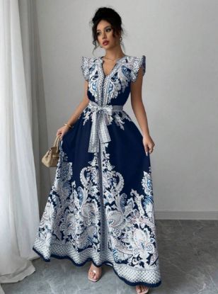 Picture of Elenzga Women's A-Line Floral Print Dress