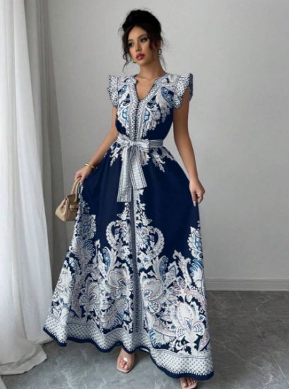 Picture of Elenzga Women's A-Line Floral Print Dress