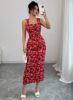 Picture of Women's Elegant Summer Dress – Sleeveless, Waist Belt, Streamlined Silhouette