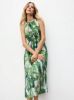 Picture of BizChic Women's Summer Green & White Gradient Batik Print Halter Dress