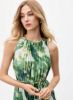 Picture of Women’s Summer Dress – Green & White Gradient Batik, Belted, sleeveless