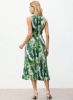 Picture of Women’s Summer Dress – Green & White Gradient Batik, Belted, sleeveless