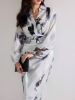 Picture of Women's Elegant Wrap Maxi Dress – V-Neckline, Balloon Sleeves, Floral Pattern