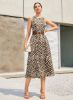 Picture of Women's Evening Dress – Allover Pattern, Belt, sleeveless