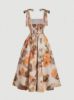 Picture of SHEIN MOD Women's Vintage Abstract Floral Flutter Sleeve Dress