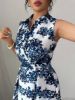 Picture of Women's Sleeveless Dress – shirt style, Front Buttons, Pockets