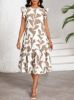 Picture of Women's  Midi Dress – Plant Print, sleeveless