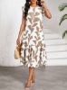 Picture of Women's  Midi Dress – Plant Print, sleeveless