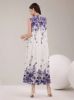 Picture of Women's Midi Dress – Sleeveless, Pleated, Floral Print