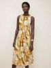 Picture of BizChic Women's Summer Green & White Gradient Batik Halter Dress