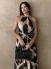 Picture of Women's Leopard print Dress – A-Line, Neck Tie