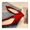 Picture of Women’s Red Flat Shoes – Spring & Autumn | Elegant Pointed Toe, Soft Sole