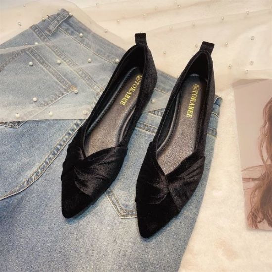 Picture of Women’s Red Flat Shoes – Spring & Autumn | Elegant Pointed Toe, Soft Sole