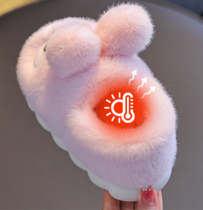 Picture of Girls’ Baby Fur Slippers – Autumn & Winter | Anti-Slip Cute Rabbit Design