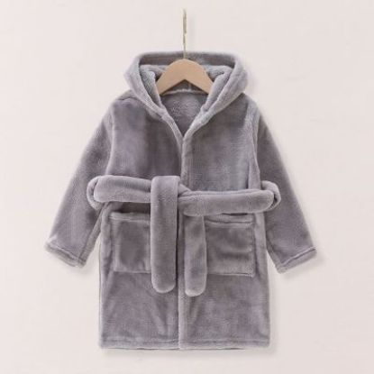 Picture of Children’s Hooded Bathrobe – Winter Coral Fleece | Soft, Warm & Comfortable