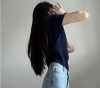 Picture of Women’s Knit T-Shirt – Korean Vintage Style | Round Neck, Short Sleeve Casual