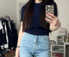 Picture of Women’s Knit T-Shirt – Korean Vintage Style | Round Neck, Short Sleeve Casual