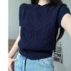 Picture of Women’s Knit T-Shirt – Korean Vintage Style | Round Neck, Short Sleeve Casual