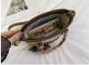 Picture of Women’s Woven Basket Bag – Spring Fashion | Color Block, Bamboo Knot Handle