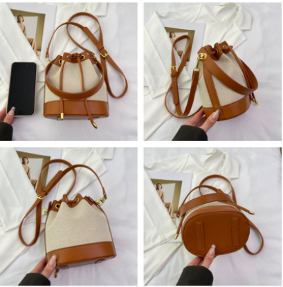 Picture of Women’s Straw Woven Bag – Summer Retro Style | Bucket Design, Lightweight & Chic