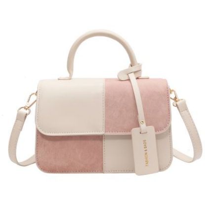 Picture of Women’s Small Square Bag – Retro Style | Splicing, Contrasting Colors, Crossbody Flip Design