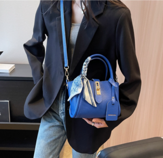 Picture of Women’s Bag – Textured Design | Handheld, Shoulder & Crossbody, Scarf Detail