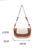 Picture of Fashionable retro saddle bag—versatile design for single shoulder or crossbody wear, stylish and practical.