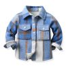 Picture of Boys’ Coat – Autumn Style | Plaid Lapel, Brushed Fabric, Long Sleeve