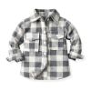Picture of Boys’ Coat – Autumn Style | Plaid Lapel, Brushed Fabric, Long Sleeve