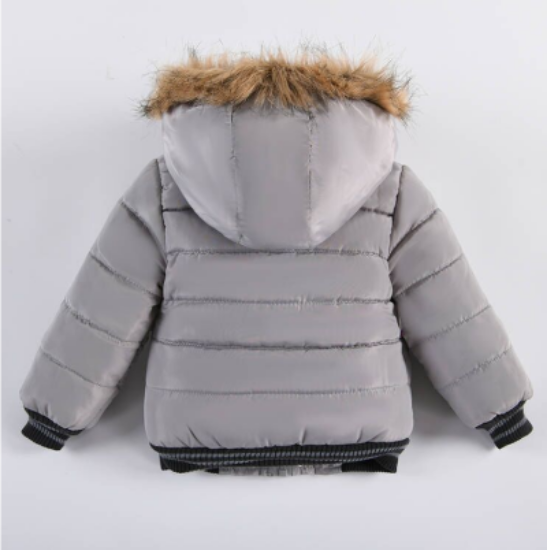 Picture of Kids Winter Jacket – Hooded | Cotton Padded, Smiley Face Design, Warm & Comfortable