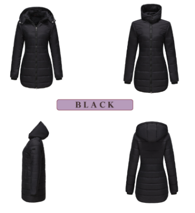 Picture of Women’s Cotton Jacket – Waterproof | Detachable Hood, Long Sleeve, Warm & Practical