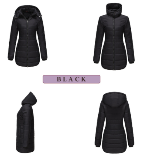 Picture of Women’s Cotton Jacket – Waterproof | Detachable Hood, Long Sleeve, Warm & Practical