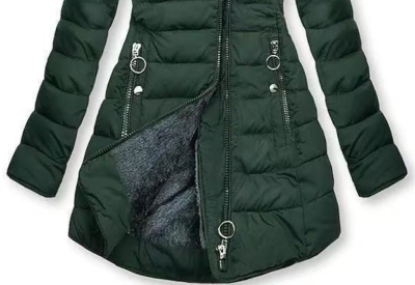 Picture of Women’s Winter Jacket – Fur Collar | Slim Fit, Hooded, Zipper, Warm & Stylish