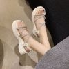 Picture of Women’s Sandals – Summer Style | Rhinestone, Thick Sole, High Heel, Elastic Slim Straps