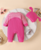 Picture of Baby Outfit Set – Autumn & Winter | Striped Long Sleeve Top + Corduroy Romper + Hat, Cute & Warm