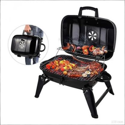 Picture of Charcoal BBQ Grill – Portable & Foldable | Outdoor Camping, Patio & Home Use