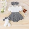 Picture of Girls’ Top and Houndstooth Skirt Set