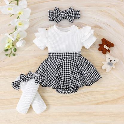 Picture of Girls’ Top and Houndstooth Skirt Set