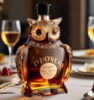 Picture of Cute & Creative Glass Wine Bottle – Owl Whisky Ornament (200ml)