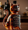 Picture of Cute & Creative Glass Wine Bottle – Cat Whisky Ornament (300ml)