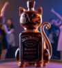 Picture of Cute & Creative Glass Wine Bottle – Cat Whisky Ornament (300ml)